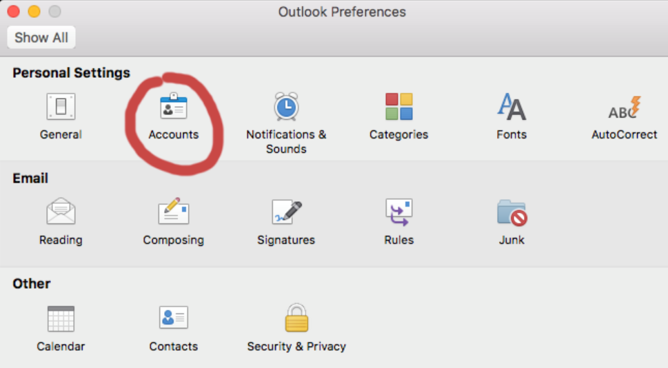 outlook 2016 for mac set up email account